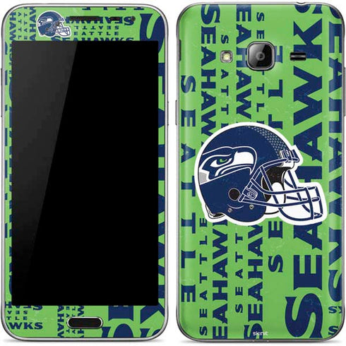 NFL Seattle Seahawks - Blast Green Galaxy J3 Skin