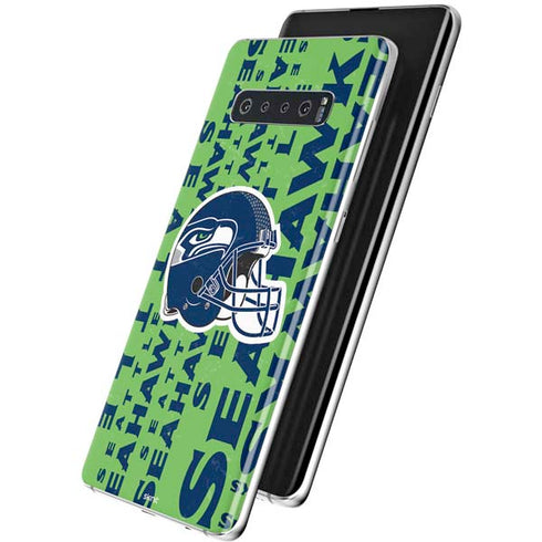 NFL Seattle Seahawks - Blast Green Galaxy S10 Skin