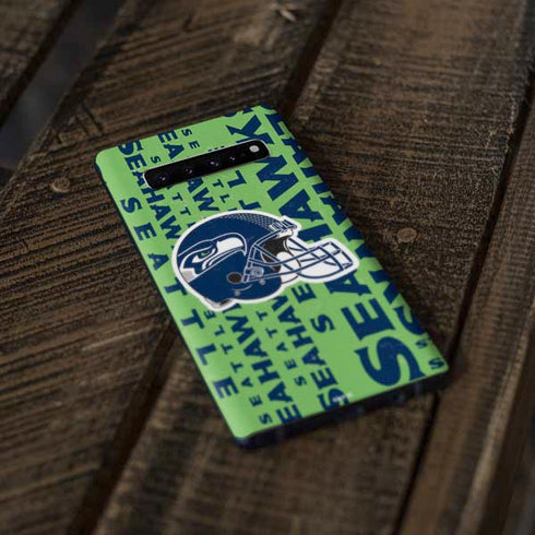NFL Seattle Seahawks - Blast Green Galaxy S10 Skin