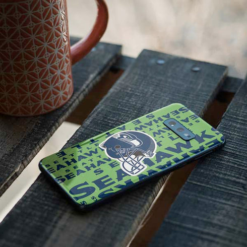 NFL Seattle Seahawks - Blast Green Galaxy S10e Skin