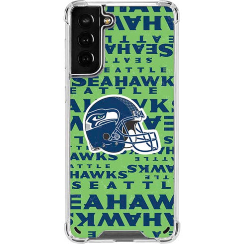 NFL Seattle Seahawks - Blast Green Galaxy S21 Plus 5G Clear Case