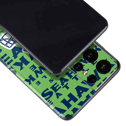 NFL Seattle Seahawks - Blast Green Galaxy S21 Ultra 5G Skin