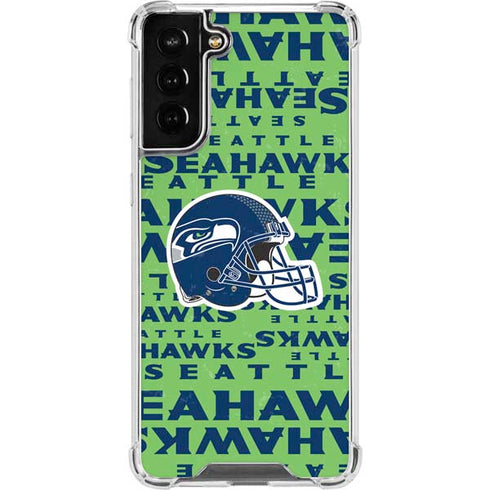 NFL Seattle Seahawks - Blast Green Galaxy S22 Plus Clear Case