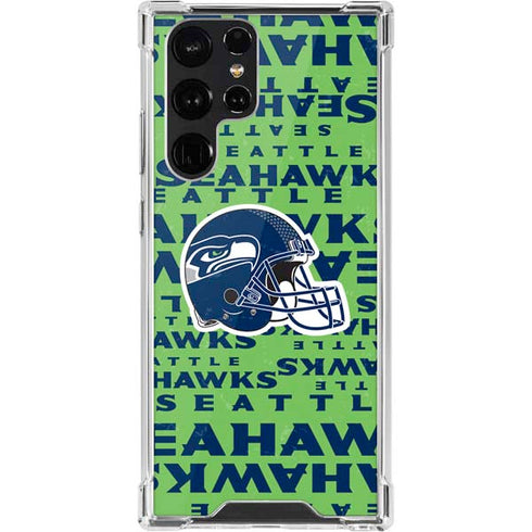 NFL Seattle Seahawks - Blast Green Galaxy S22 Ultra Clear Case