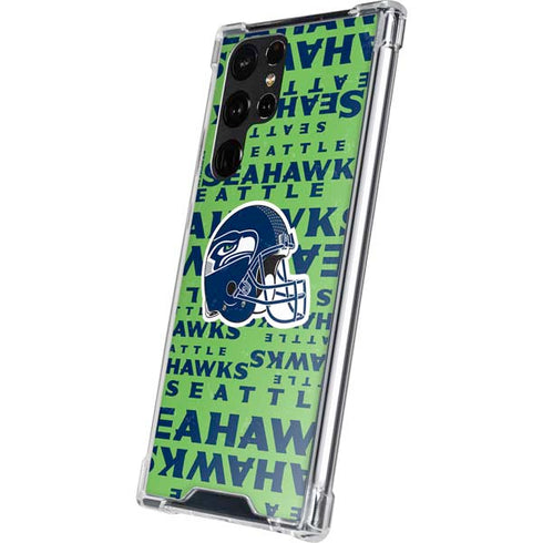 NFL Seattle Seahawks - Blast Green Galaxy S22 Ultra Clear Case