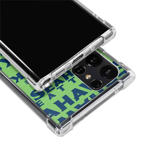 NFL Seattle Seahawks - Blast Green Galaxy S22 Ultra Clear Case