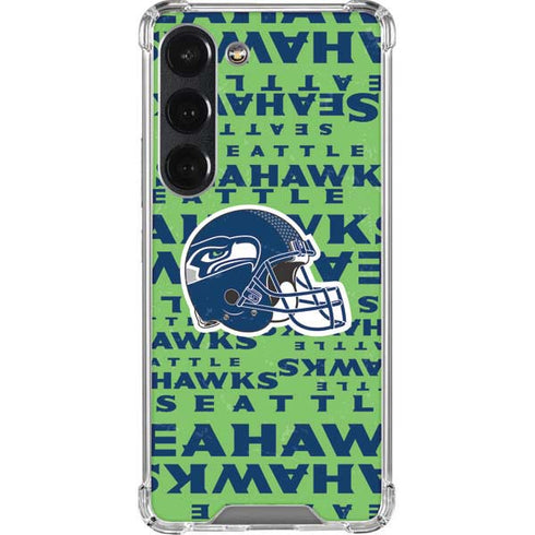 NFL Seattle Seahawks - Blast Green Galaxy S23 Clear Case