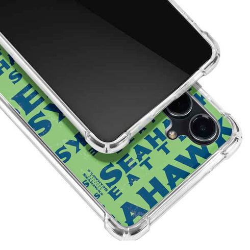 NFL Seattle Seahawks - Blast Green Galaxy S23 FE Clear Case