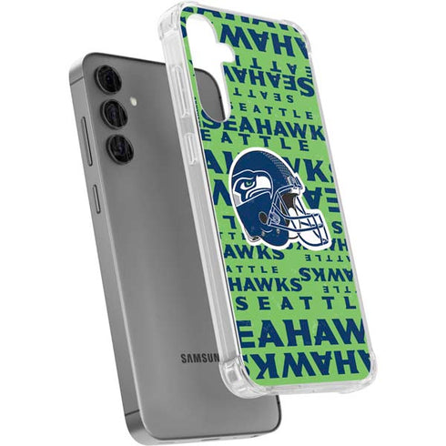 NFL Seattle Seahawks - Blast Green Galaxy S24 Plus Clear Case