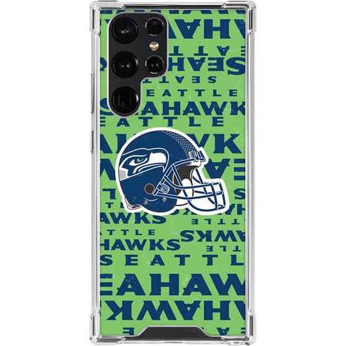 NFL Seattle Seahawks - Blast Green Galaxy S24 Ultra Clear Case