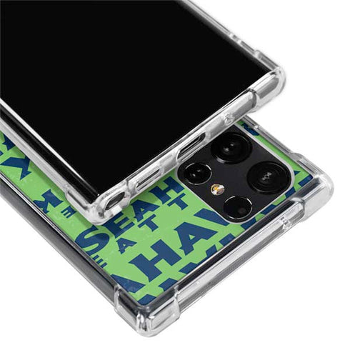 NFL Seattle Seahawks - Blast Green Galaxy S24 Ultra Clear Case