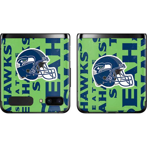 NFL Seattle Seahawks - Blast Green Galaxy Z Flip Skin