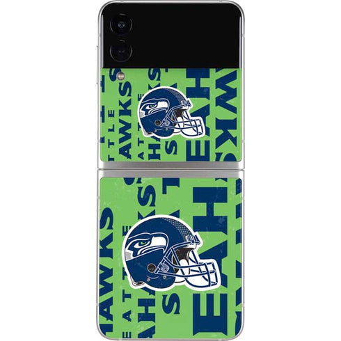 NFL Seattle Seahawks - Blast Green Galaxy Z Flip3 5G Skin