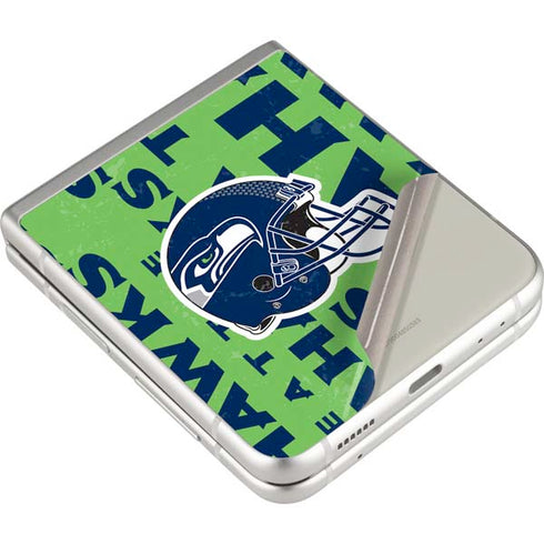 NFL Seattle Seahawks - Blast Green Galaxy Z Flip3 5G Skin
