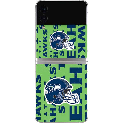 NFL Seattle Seahawks - Blast Green Galaxy Z Flip4 5G Skin