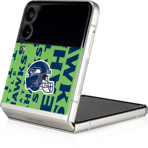 NFL Seattle Seahawks - Blast Green Galaxy Z Flip4 5G Skin