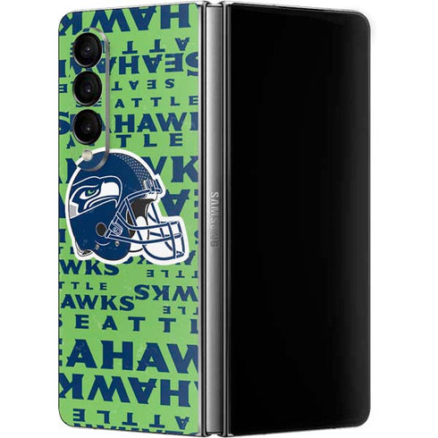 NFL Seattle Seahawks - Blast Green Galaxy Z Fold4 5G Skin