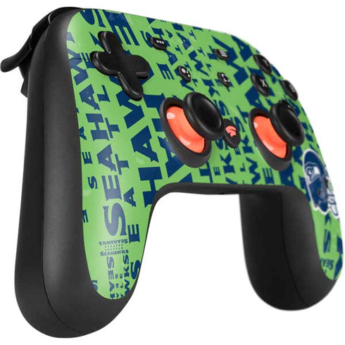 NFL Seattle Seahawks - Blast Green Google Stadia Controller Skin
