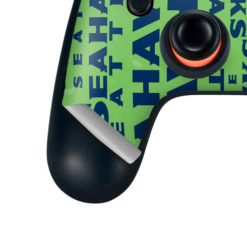 NFL Seattle Seahawks - Blast Green Google Stadia Controller Skin