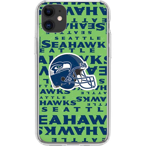 NFL Seattle Seahawks - Blast Green iPhone 11 Clear Case