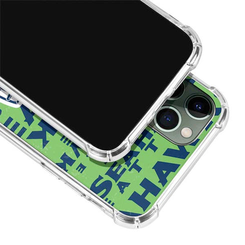 NFL Seattle Seahawks - Blast Green iPhone 11 Pro Max Clear Case