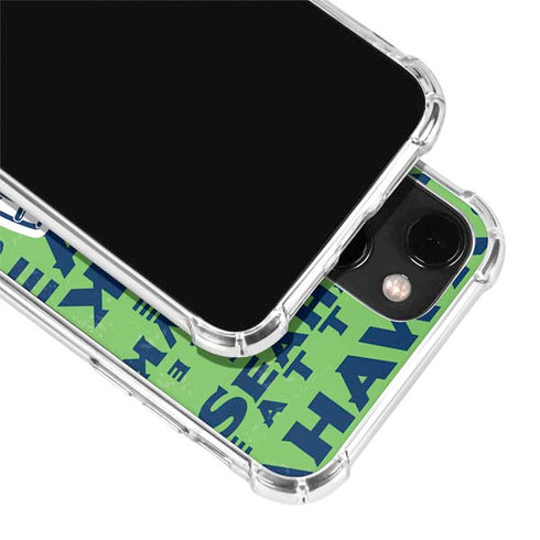 NFL Seattle Seahawks - Blast Green iPhone 13 Mini Clear Case