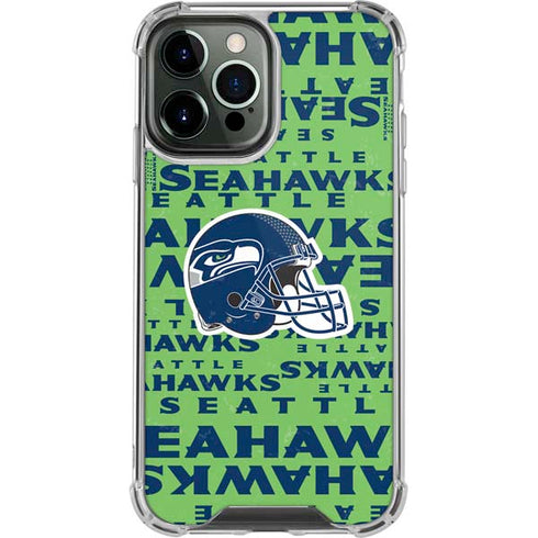 NFL Seattle Seahawks - Blast Green iPhone 13 Pro Max Clear Case