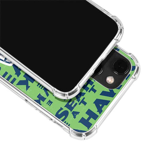 NFL Seattle Seahawks - Blast Green iPhone 14 Clear Case