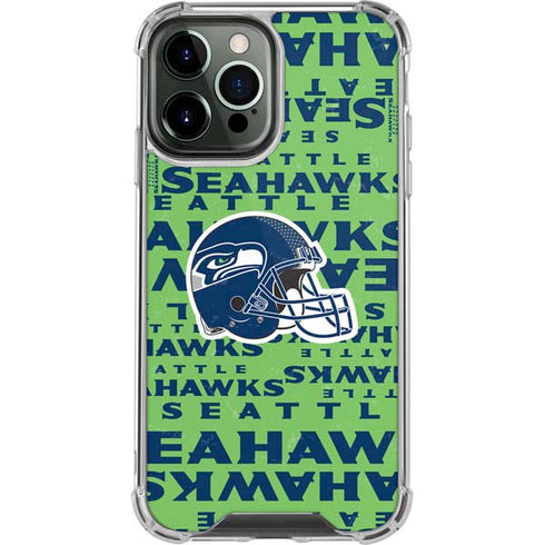 NFL Seattle Seahawks - Blast Green iPhone 14 Pro Max Clear Case
