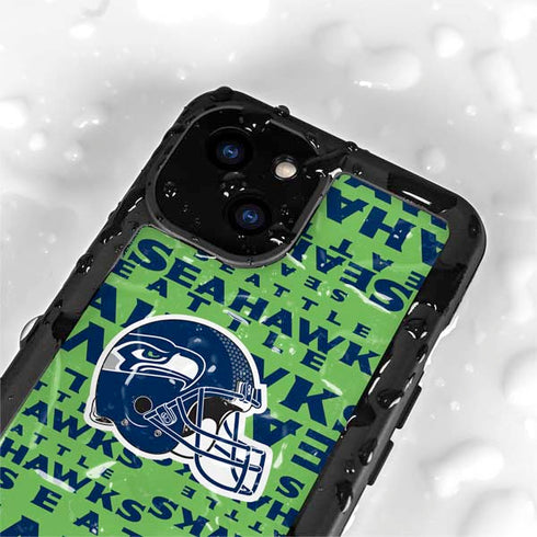 NFL Seattle Seahawks - Blast Green iPhone 15 Waterproof Case