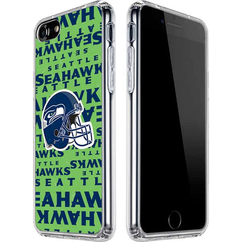 NFL Seattle Seahawks - Blast Green iPhone SE (2nd & 3rd Gen) Clear Case