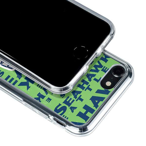 NFL Seattle Seahawks - Blast Green iPhone SE (2nd & 3rd Gen) Clear Case