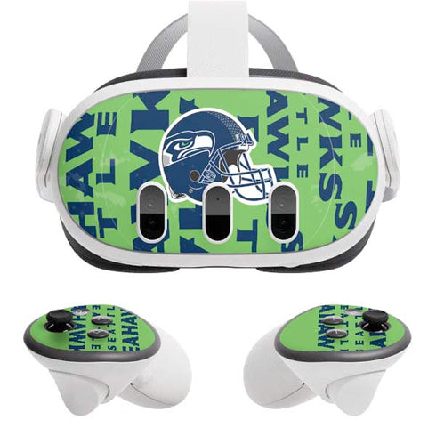 NFL Seattle Seahawks - Blast Green Meta Quest 3 Skin