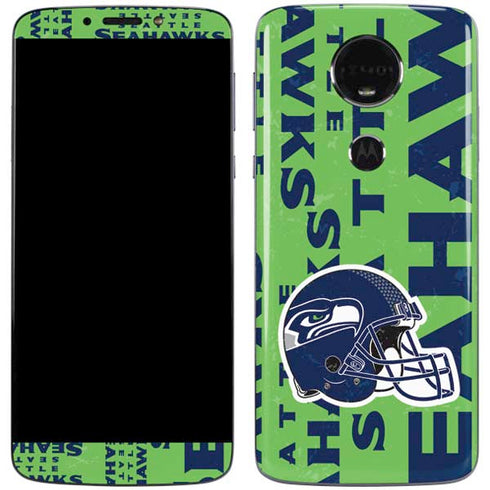 NFL Seattle Seahawks - Blast Green Moto E5 Plus Skin