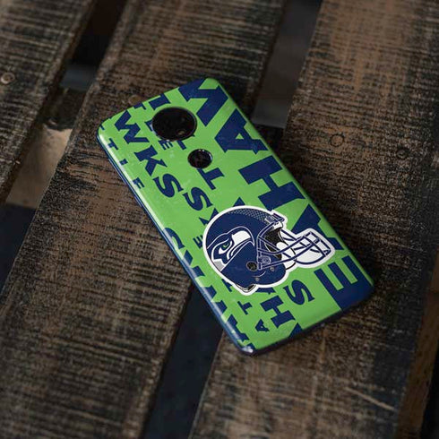 NFL Seattle Seahawks - Blast Green Moto E5 Plus Skin