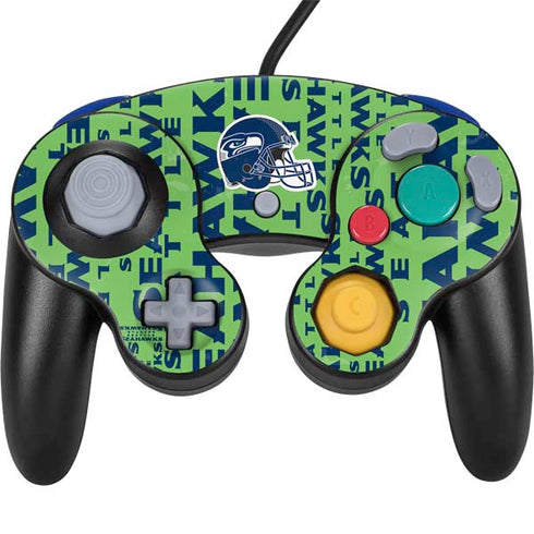 NFL Seattle Seahawks - Blast Green Nintendo GameCube Controller Skin