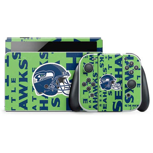 NFL Seattle Seahawks - Blast Green Nintendo Switch OLED (2021) Skin