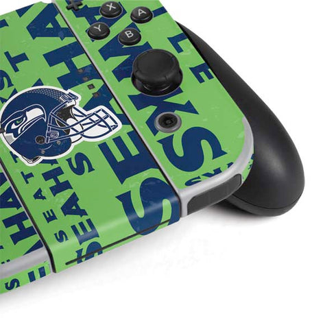 NFL Seattle Seahawks - Blast Green Nintendo Switch OLED (2021) Skin