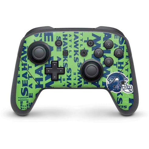 NFL Seattle Seahawks - Blast Green Nintendo Switch Pro Controller Skin