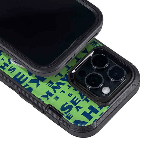 NFL Seattle Seahawks - Blast Green Otterbox Defender iPhone Skin