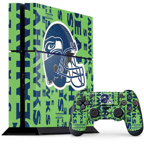 NFL Seattle Seahawks - Blast Green PS4 Console and Controller Bundle Skin