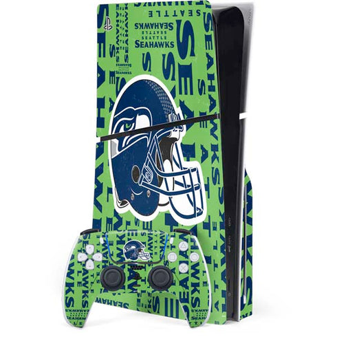 NFL Seattle Seahawks - Blast Green PS5 Slim Disk Bundle Skin