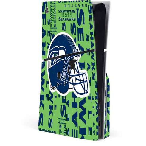 NFL Seattle Seahawks - Blast Green PS5 Slim Disk Console Skin