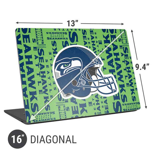 NFL Seattle Seahawks - Blast Green Universal Laptop 16in (13 x 9.4in) Skin