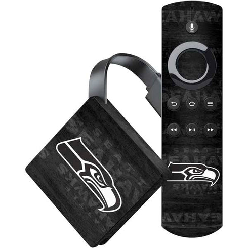 NFL Seattle Seahawks Black & White Amazon Fire TV Skin