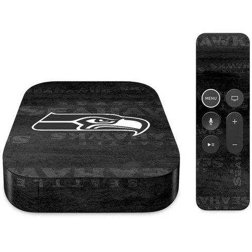NFL Seattle Seahawks Black & White Apple TV Skin
