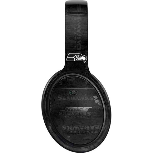 NFL Seattle Seahawks Black & White Bose QuietComfort 35 II Headphones Skin