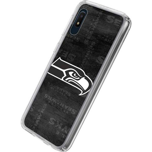 NFL Seattle Seahawks Black & White Galaxy A10e Clear Case