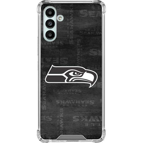 NFL Seattle Seahawks Black & White Galaxy A13 5G Clear Case