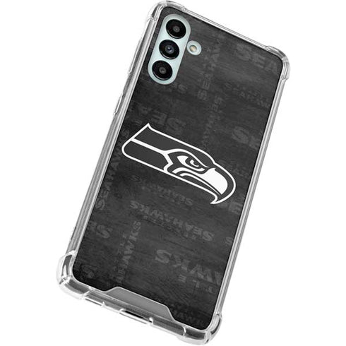 NFL Seattle Seahawks Black & White Galaxy A13 5G Clear Case